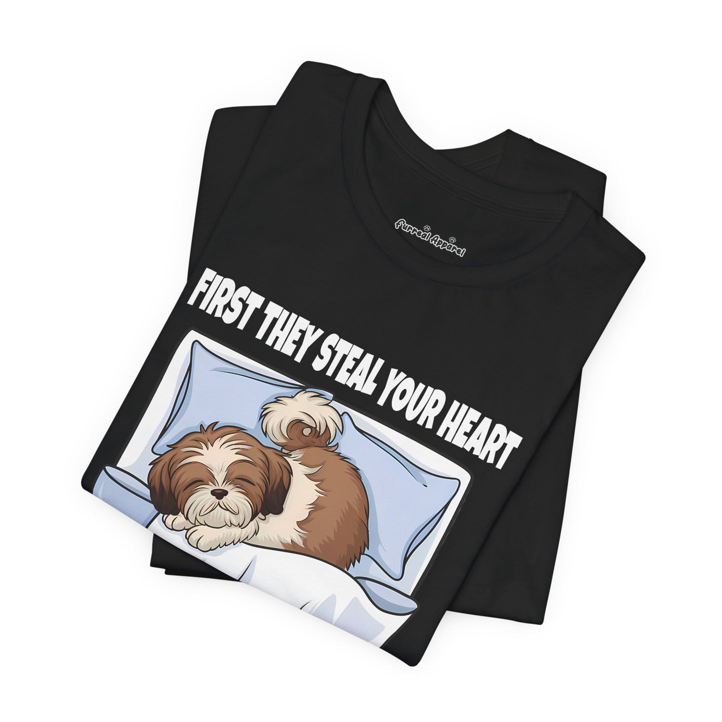 Shih Tzus Steal Beds and Hearts T-Shirt