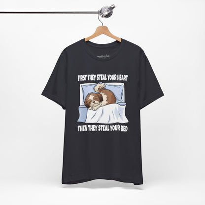 Shih Tzus Steal Beds and Hearts T-Shirt