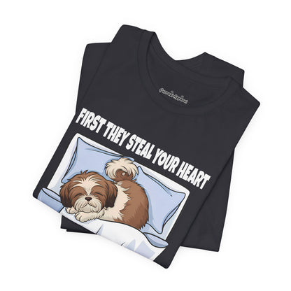 Shih Tzus Steal Beds and Hearts T-Shirt
